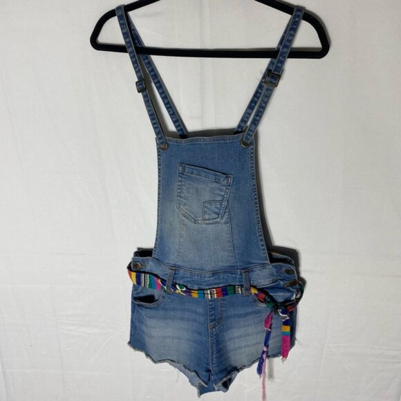 Ardene Light Wash Denim Short Overalls 9 - Picture 14 of 14